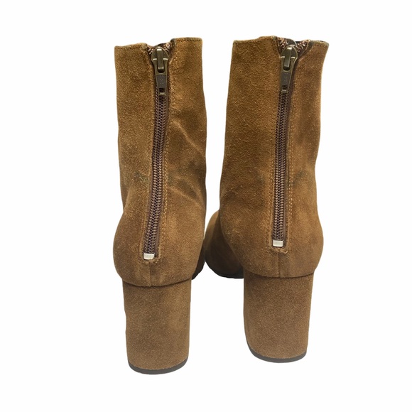 Free People | Suede Block Heel Ankle Boots Size 38 - Picture 12 of 13